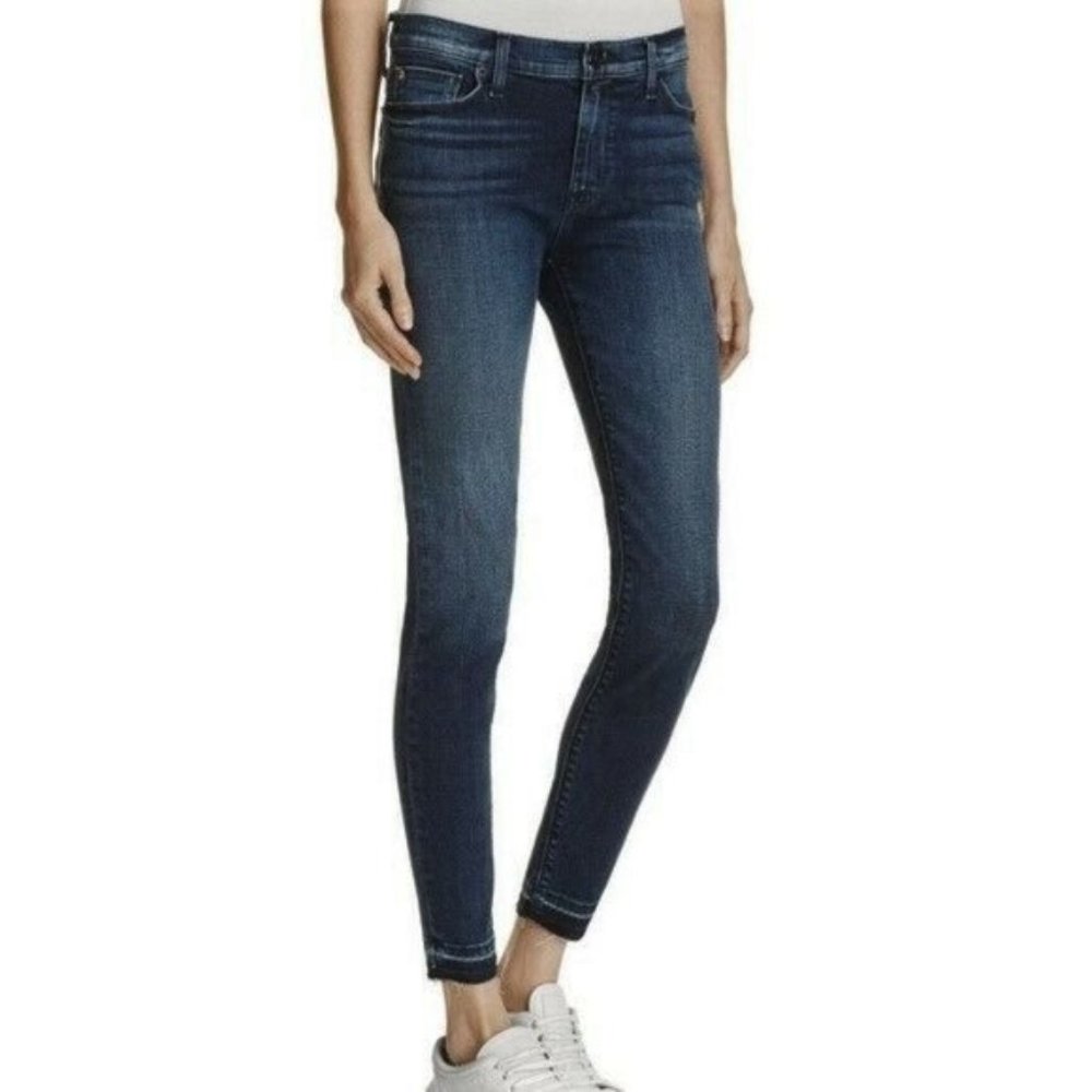 Hudon Mid Rise Skinny Jean with a Raw Hem